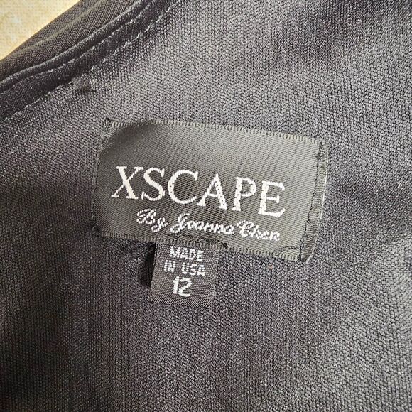 Vintage Xscape Women Y2K Dress Size 12 Pleated One Shoulder Mini Fairy Grunge - Picture 4 of 5